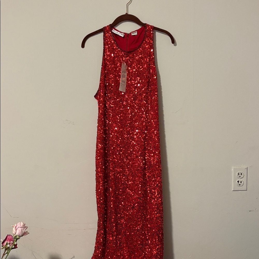 Laurence Kazar Red Sequin Dress